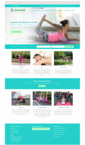 Mockup of Mind Your Body Oasis' new WordPress website