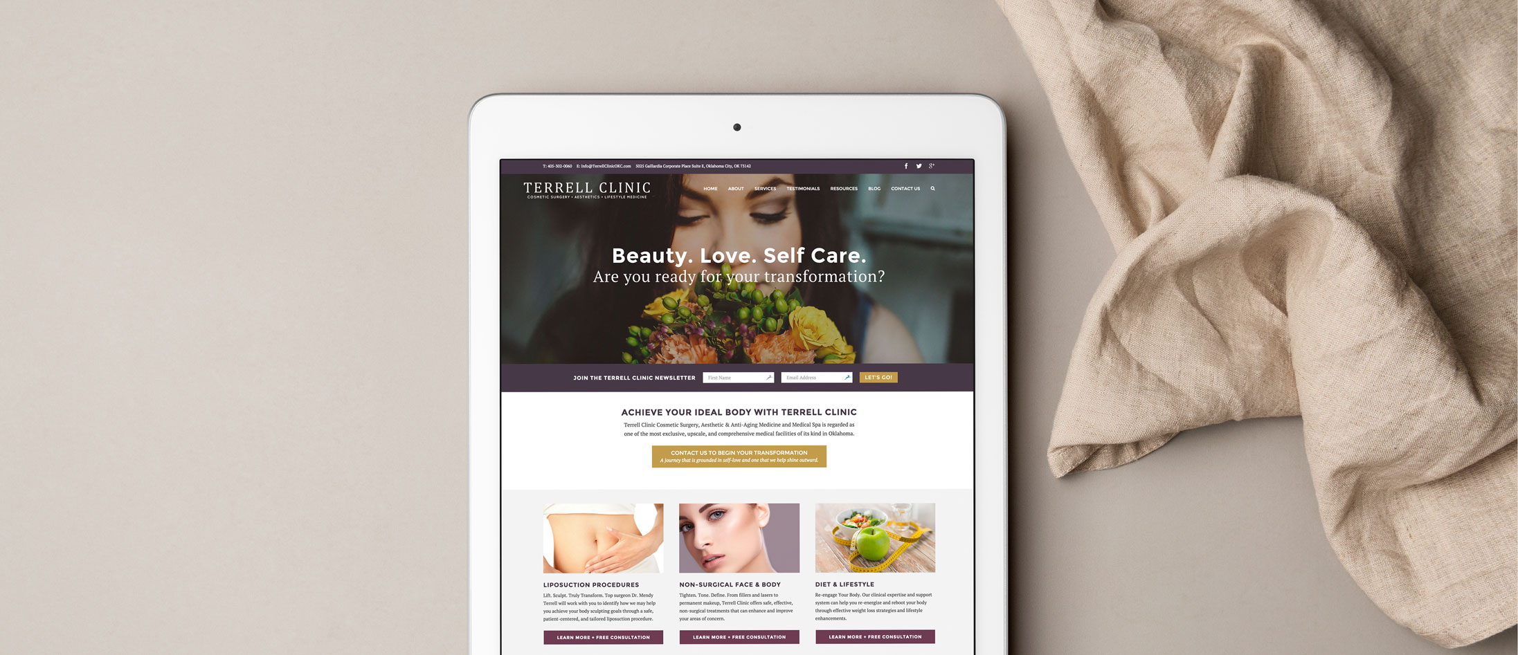 Terrell Clinic Small Business WordPress Web Design