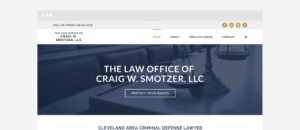 Mockup of the new Smotzer Law WordPress website homepage