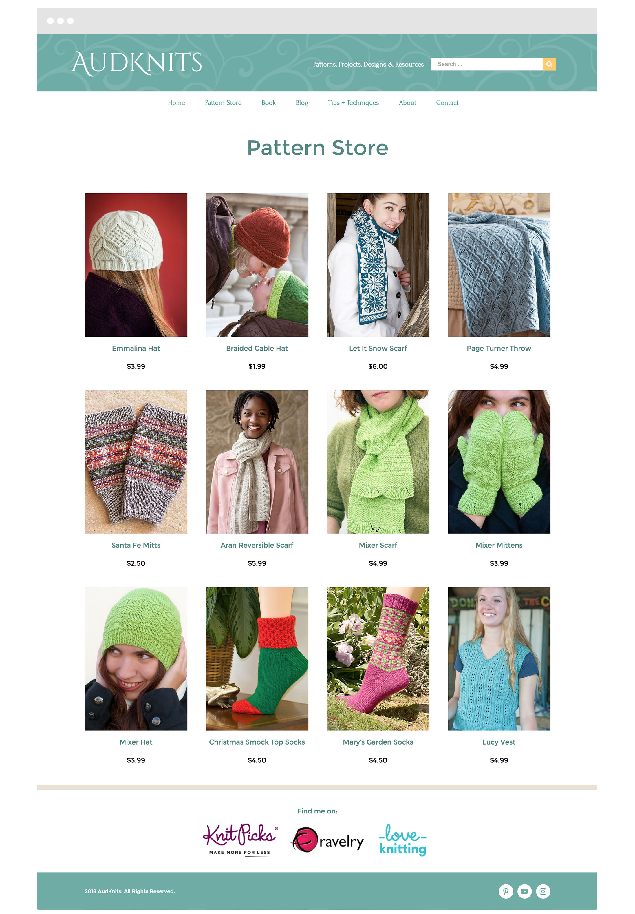 AudKnits Cleveland WordPress Web Design