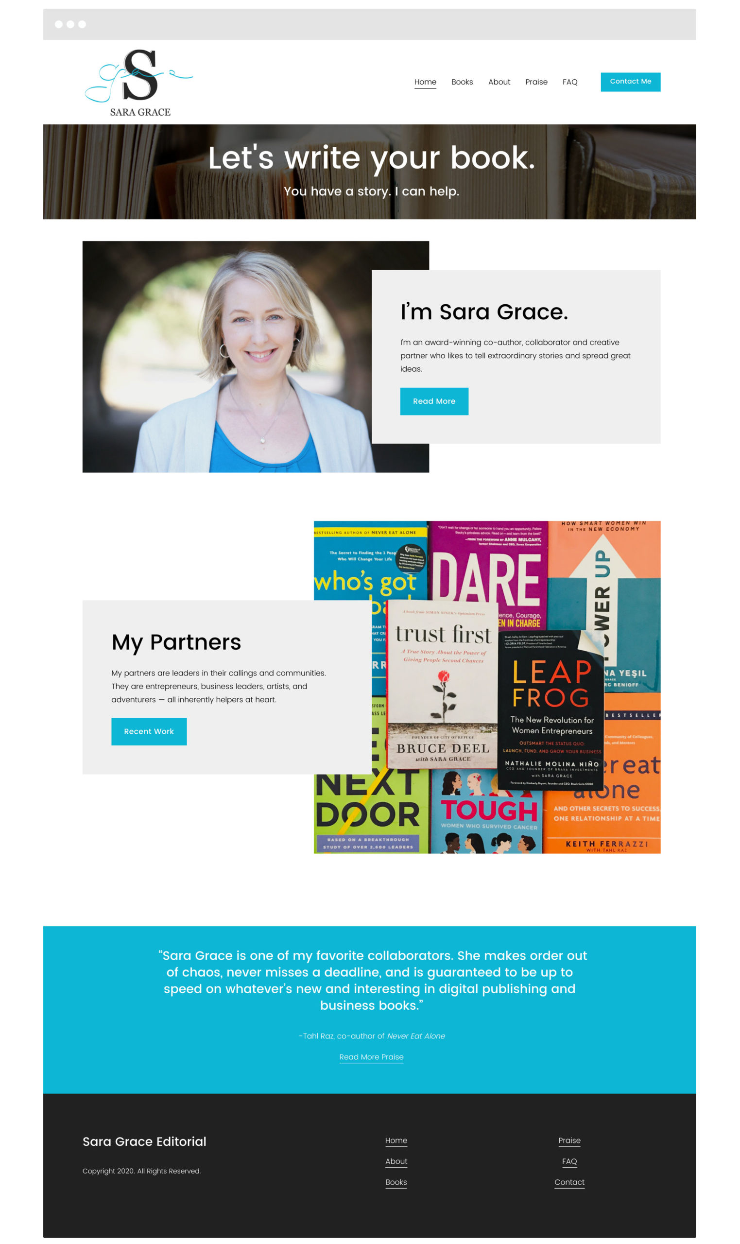 Sara Grace Squarespace Web Design - Cleveland, OH Web Design by Blaz Design