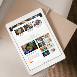 Photo of a tablet with the premium WordPress theme Avada on the screen