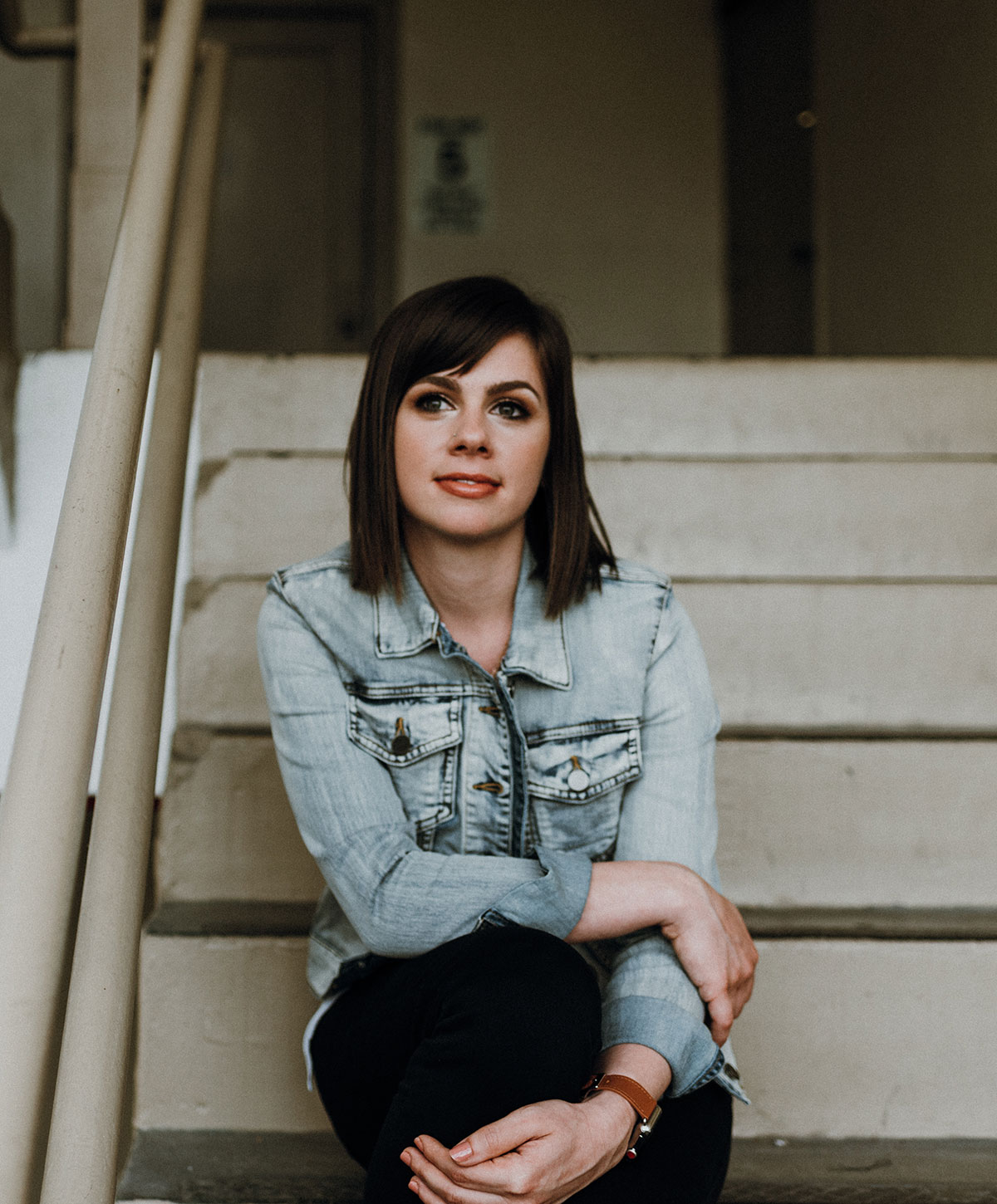 A portrait of Cleveland-based web designer Shannon Blaz